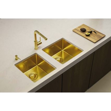 ALVEUS 1103319 - Évier de cuisine QUADRIX 45x45 cm monarch doré