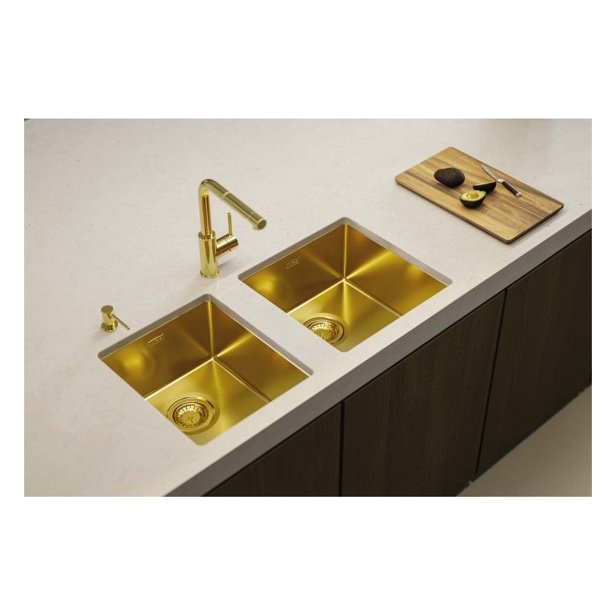 ALVEUS 1103319 - Évier de cuisine QUADRIX 45x45 cm monarch doré