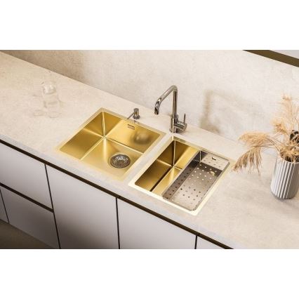 ALVEUS 1103319 - Évier de cuisine QUADRIX 45x45 cm monarch doré