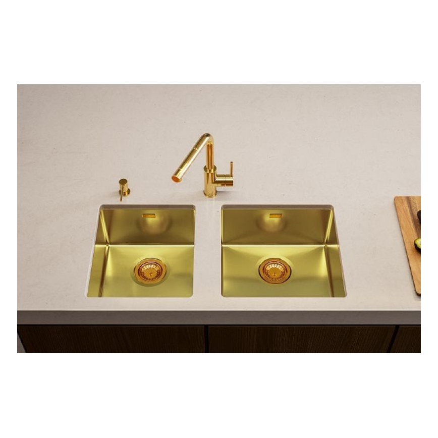 ALVEUS 1103319 - Évier de cuisine QUADRIX 45x45 cm monarch doré