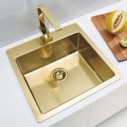 ALVEUS 1106867 - Évier de cuisine PURE 52,5x51,5 cm monarch doré