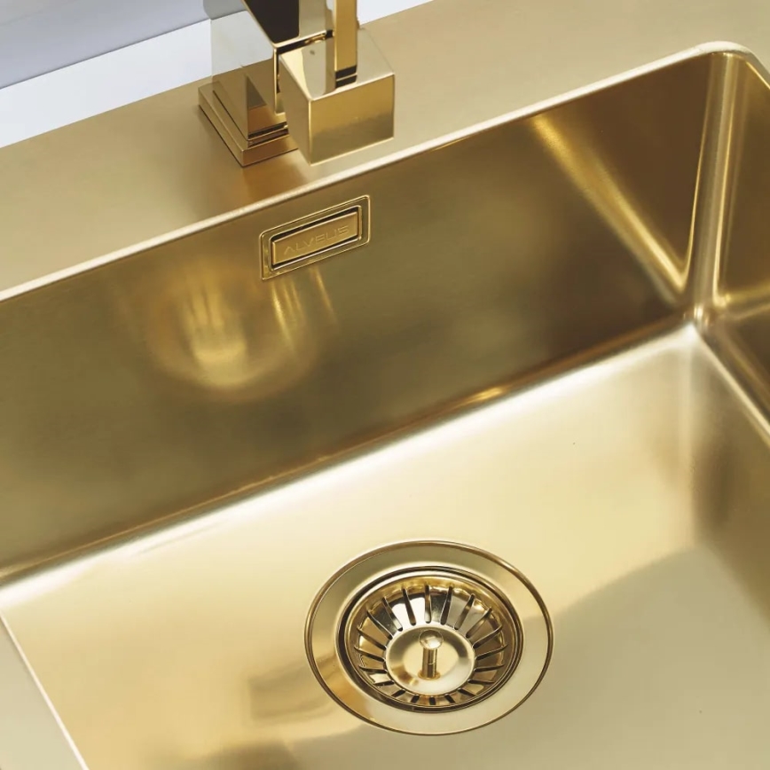 ALVEUS 1106867 - Évier de cuisine PURE 52,5x51,5 cm monarch doré