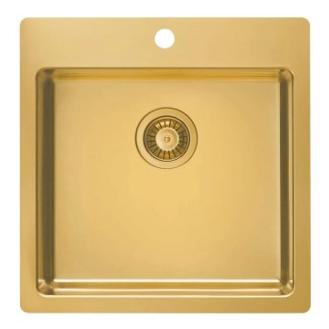 ALVEUS 1107052 - Évier de cuisine PURE 52,5x51,5 cm acier inoxydable/bronze