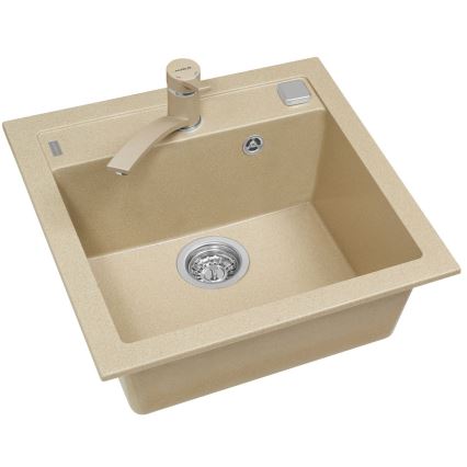 ALVEUS 1107889 - Évier de cuisine FORMIC 52x51 cm granit/beige