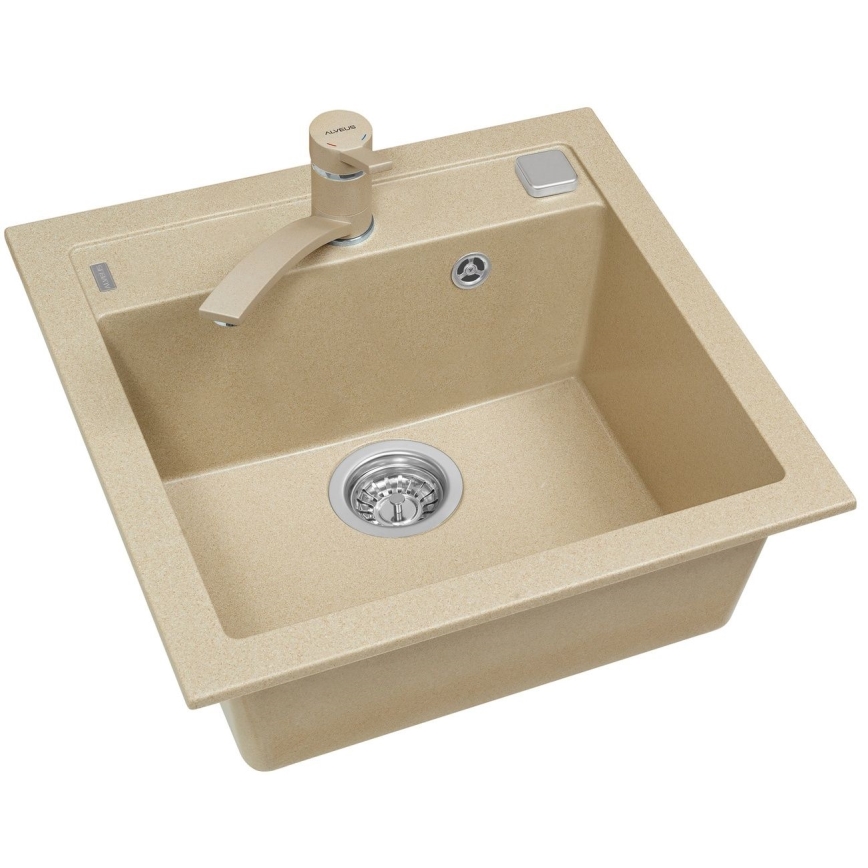 ALVEUS 1107889 - Évier de cuisine FORMIC 52x51 cm granit/beige
