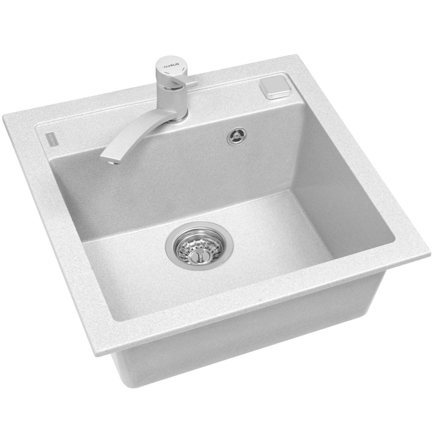 ALVEUS 1128395 - Évier de cuisine FORMIC 52x51 cm granit/blanc