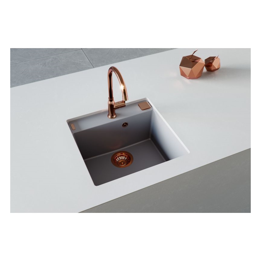 ALVEUS 1128395 - Gootsteen FORMIC 52x51 cm graniet/wit