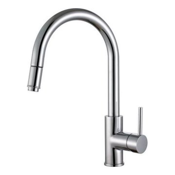 ALVEUS 1129021 - Robinet d'évier avec douchette extractible DELOS 38 cm chrome brillant
