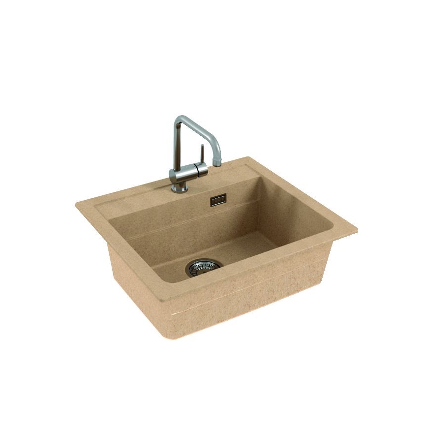 ALVEUS 1131994 - Évier de cuisine ATROX 59x50 cm granit/beige