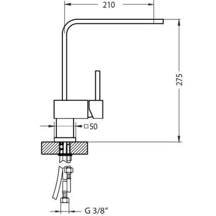 ALVEUS 1134826 - Kraan voor gootsteen LAGUNA 28,6 cm mat chroom