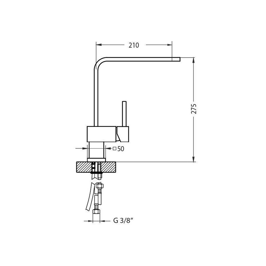 ALVEUS 1134826 - Kraan voor gootsteen LAGUNA 28,6 cm mat chroom
