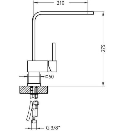 ALVEUS 1134830 - Kraan voor gootsteen LAGUNA 28,6 cm monarch koper