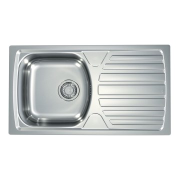 ALVEUS 1136539 - Évier de cuisine BASIC 78x43,5 cm mat acier/satin, grande ouverture