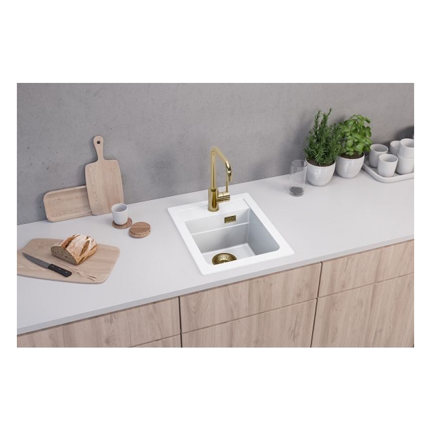 ALVEUS 1139079 - Évier de cuisine ATROX 50x40 cm granit/blanc