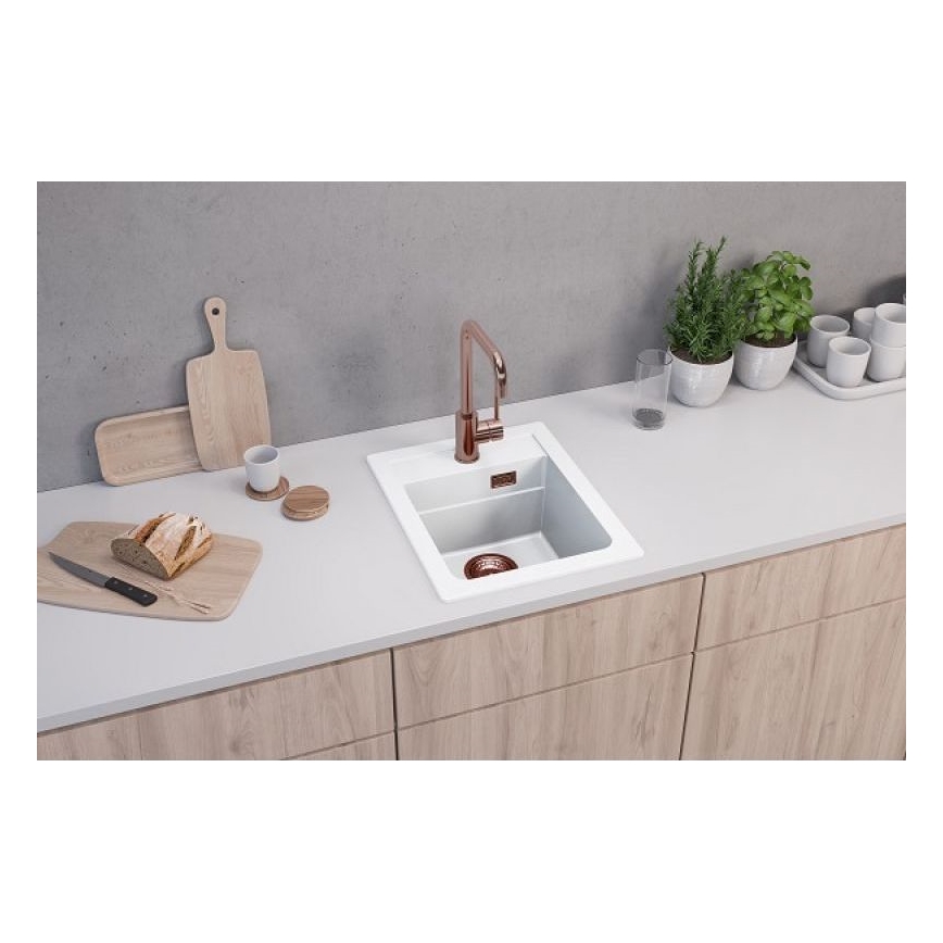 ALVEUS 1139079 - Évier de cuisine ATROX 50x40 cm granit/blanc