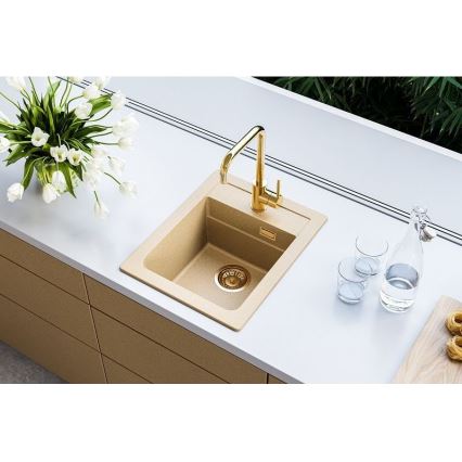 ALVEUS 1139769 - Évier de cuisine ATROX 50x40 cm granit/beige
