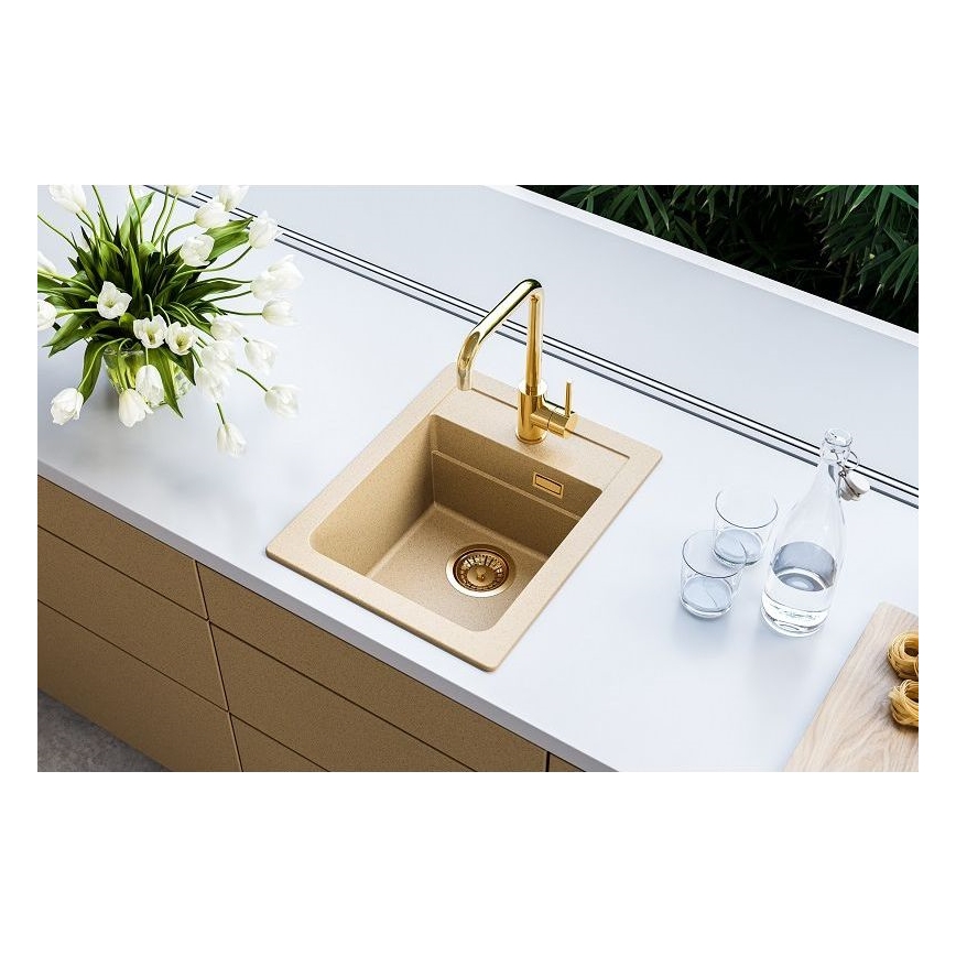 ALVEUS 1139769 - Évier de cuisine ATROX 50x40 cm granit/beige