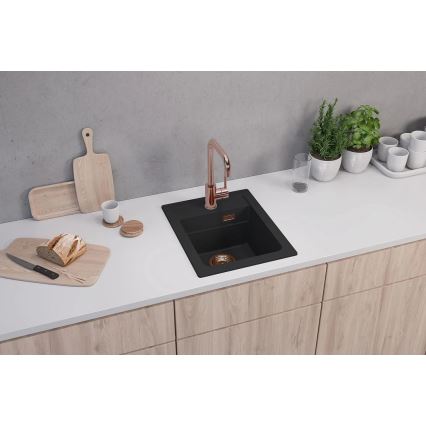 ALVEUS 1139771 - Évier de cuisine ATROX 50x40 cm granit/noir