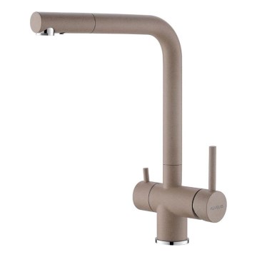 ALVEUS 1139807 - Robinet d'évier AGUILA 33,3 cm granit/beige
