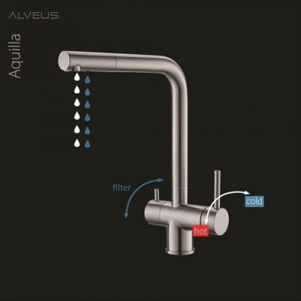 ALVEUS 1139807 - Robinet d'évier AGUILA 33,3 cm granit/beige