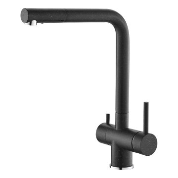 ALVEUS 1139808 - Kraan voor gootsteen AGUILA 33,3 cm graniet/zwart