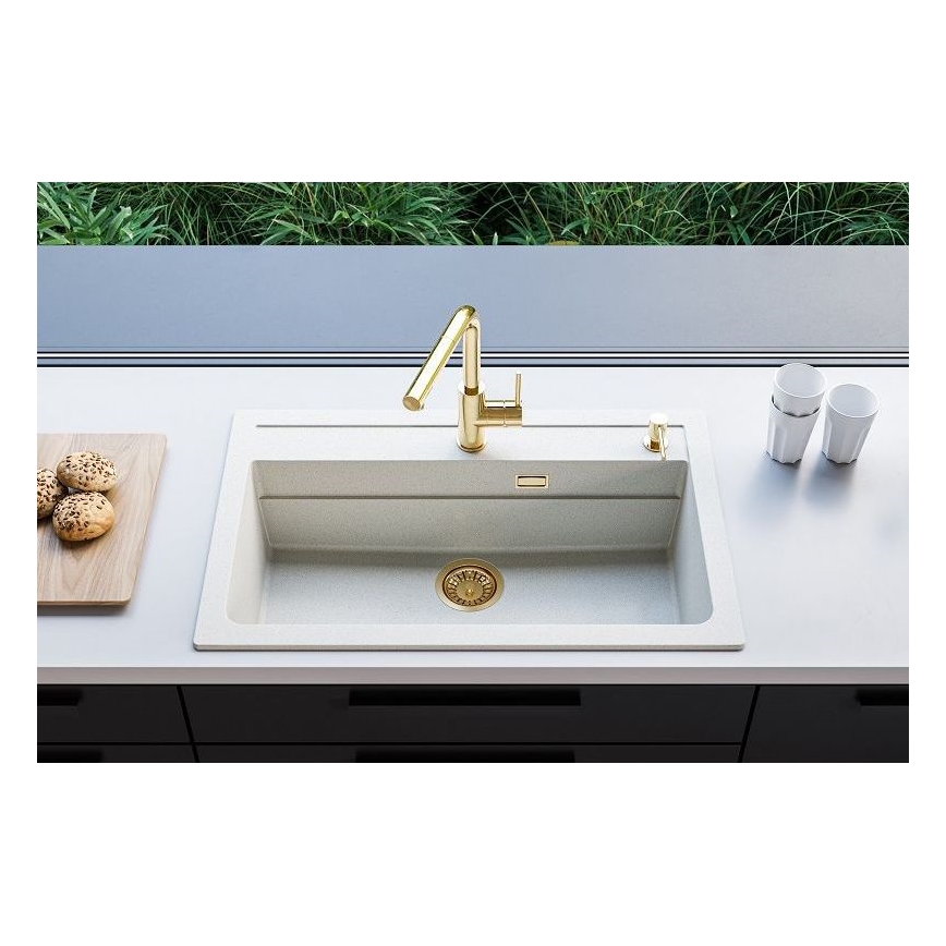 ALVEUS 1140443 - Évier de cuisine ATROX 79x50 cm granit/blanc