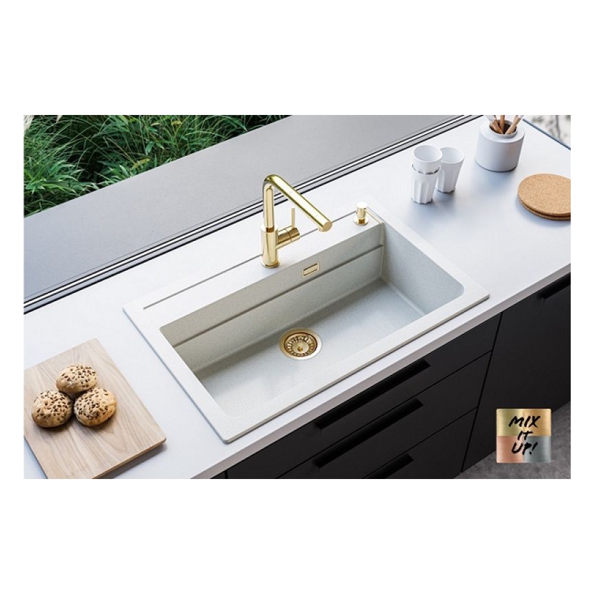 ALVEUS 1140443 - Évier de cuisine ATROX 79x50 cm granit/blanc