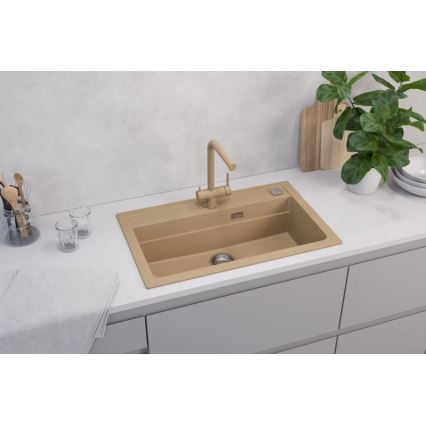 ALVEUS 1140445 - Évier de cuisine ATROX 79x50 cm granit/beige