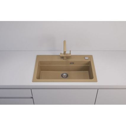 ALVEUS 1140445 - Évier de cuisine ATROX 79x50 cm granit/beige