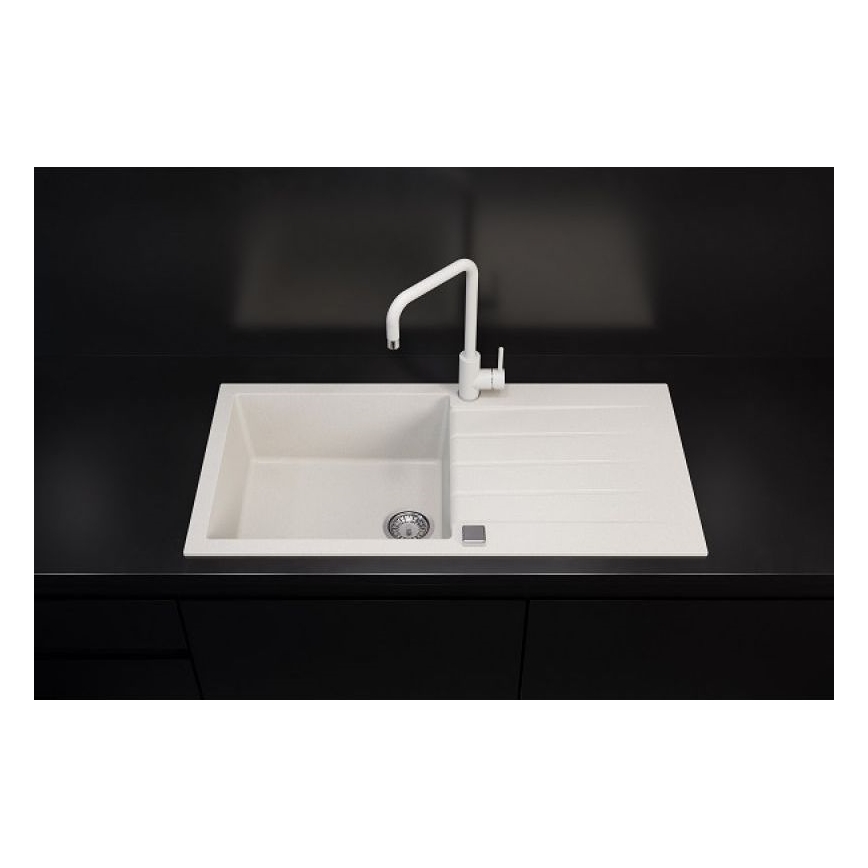 ALVEUS 1140594 - Évier de cuisine CADIT 100x50 cm granit/blanc