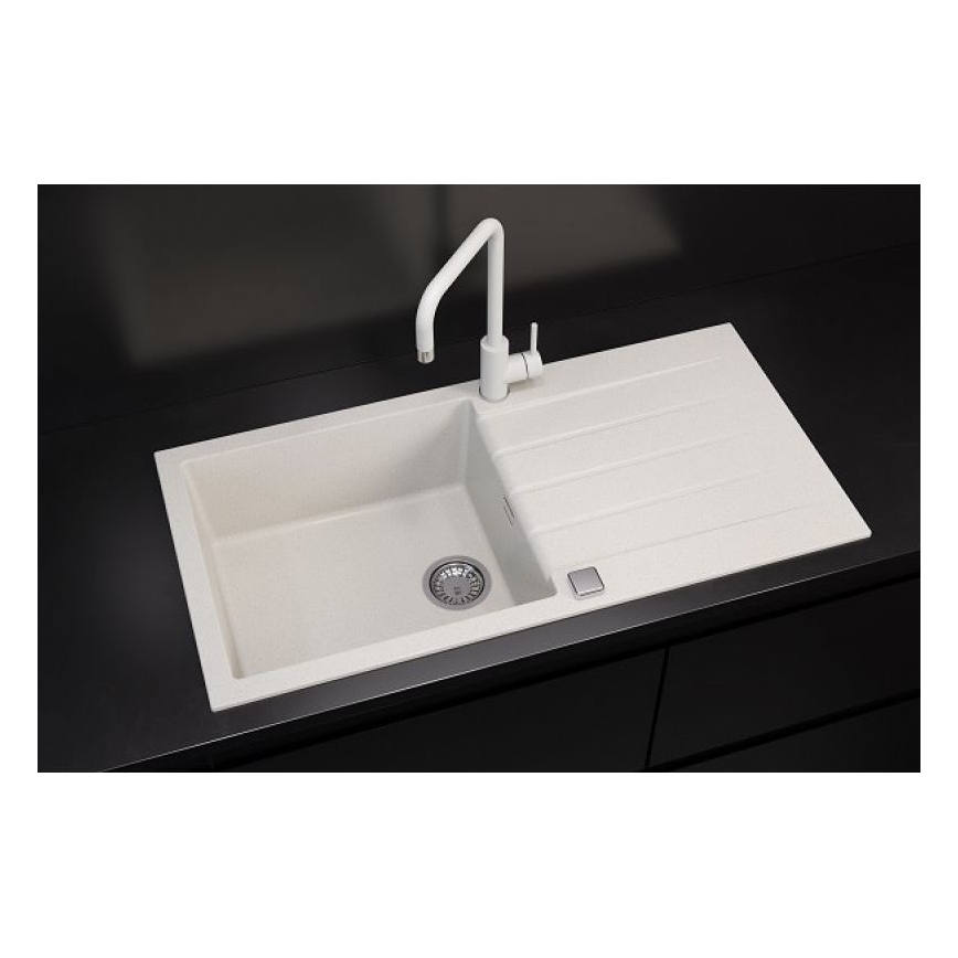 ALVEUS 1140594 - Évier de cuisine CADIT 100x50 cm granit/blanc