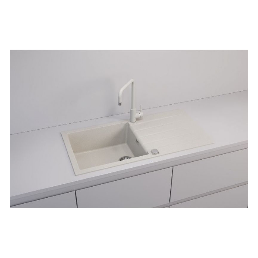 ALVEUS 1140594 - Évier de cuisine CADIT 100x50 cm granit/blanc