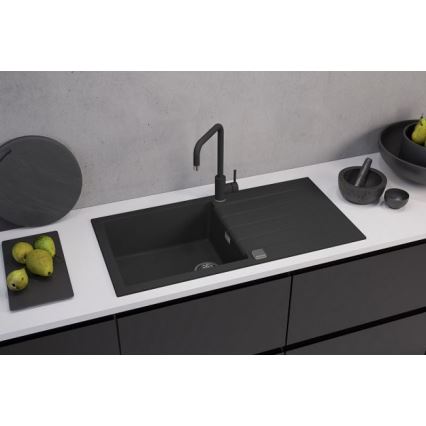 ALVEUS 1140598 - Évier de cuisine CADIT 100x50 cm granit/noir
