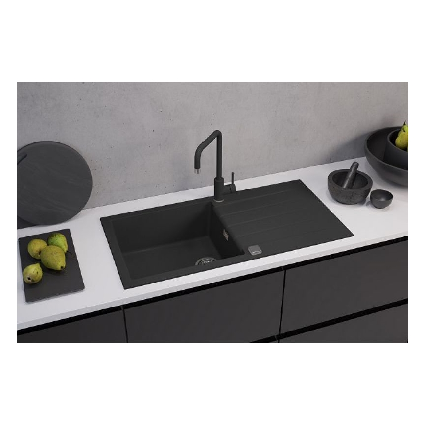 ALVEUS 1140598 - Évier de cuisine CADIT 100x50 cm granit/noir