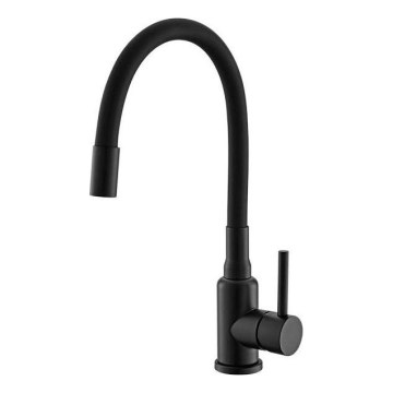 ALVEUS 1144433 - Robinet d'évier avec bras flexible MINTAS 34 cm mat noir