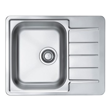 ALVEUS 1144603 - Évier de cuisine LINE 61,5x50 cm mat acier/satin, sans excentrique