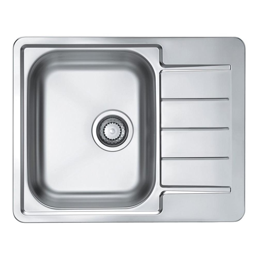ALVEUS 1144603 - Évier de cuisine LINE 61,5x50 cm mat acier/satin, sans excentrique