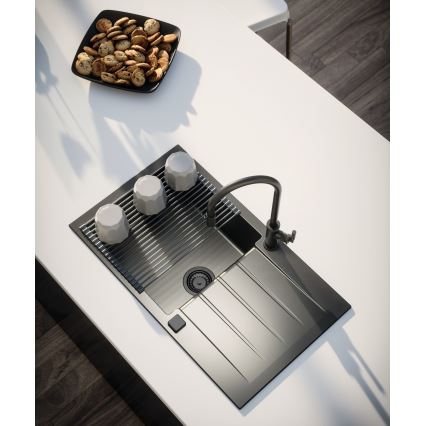 ALVEUS 1148159 - Évier de cuisine CADIT 79x50 cm granit/noir