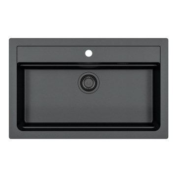 ALVEUS 1148163 - Évier de cuisine ATROX 79x50 cm granit/noir
