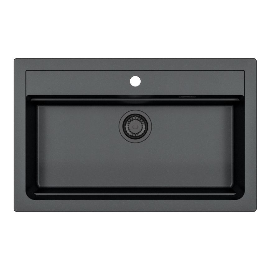 ALVEUS 1148163 - Évier de cuisine ATROX 79x50 cm granit/noir