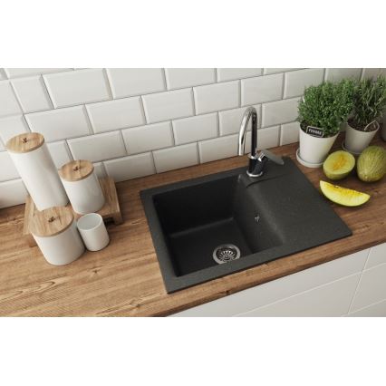ALVEUS 1149116 - Évier de cuisine GEM 59x50 cm granit/noir