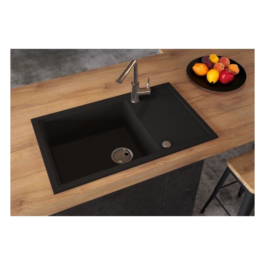 ALVEUS 1149117 - Évier de cuisine INTERMEZZO 78x48 cm granit/noir