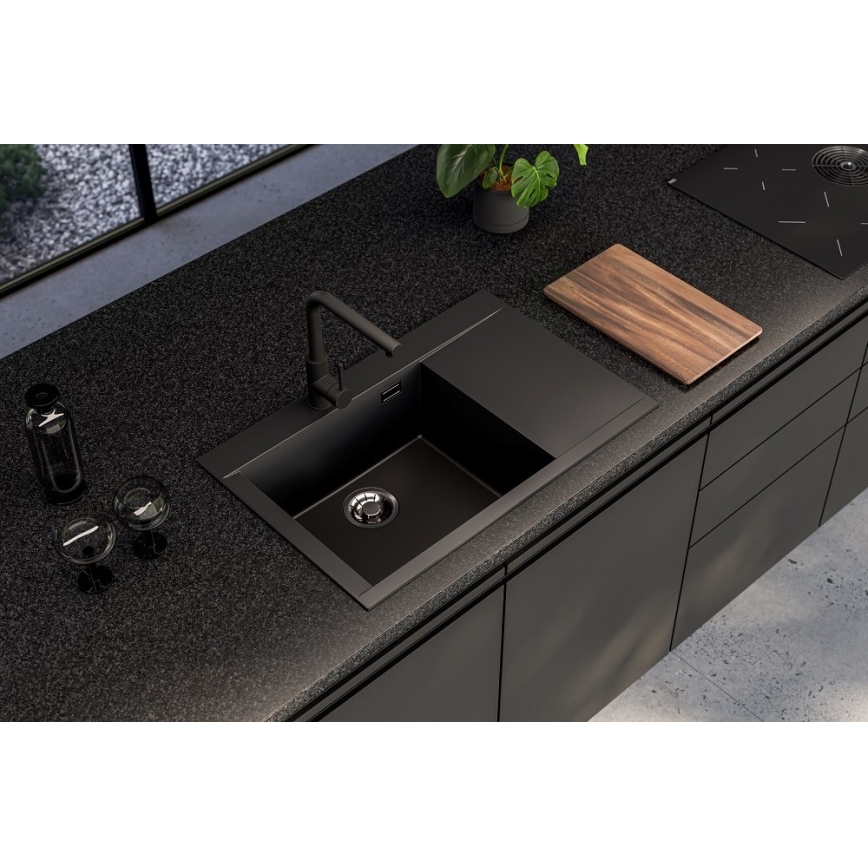 ALVEUS 1149304 - Keukenspoelbak PURE 79x51,5 cm graniet/zwart