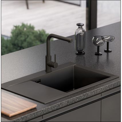 ALVEUS 1149504 - Keukenspoelbak PURE 79 x 51,5 cm granietcomposiet/zwart