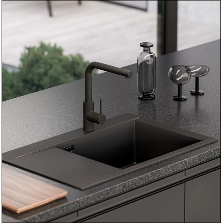 ALVEUS 1149504 - Keukenspoelbak PURE 79 x 51,5 cm granietcomposiet/zwart