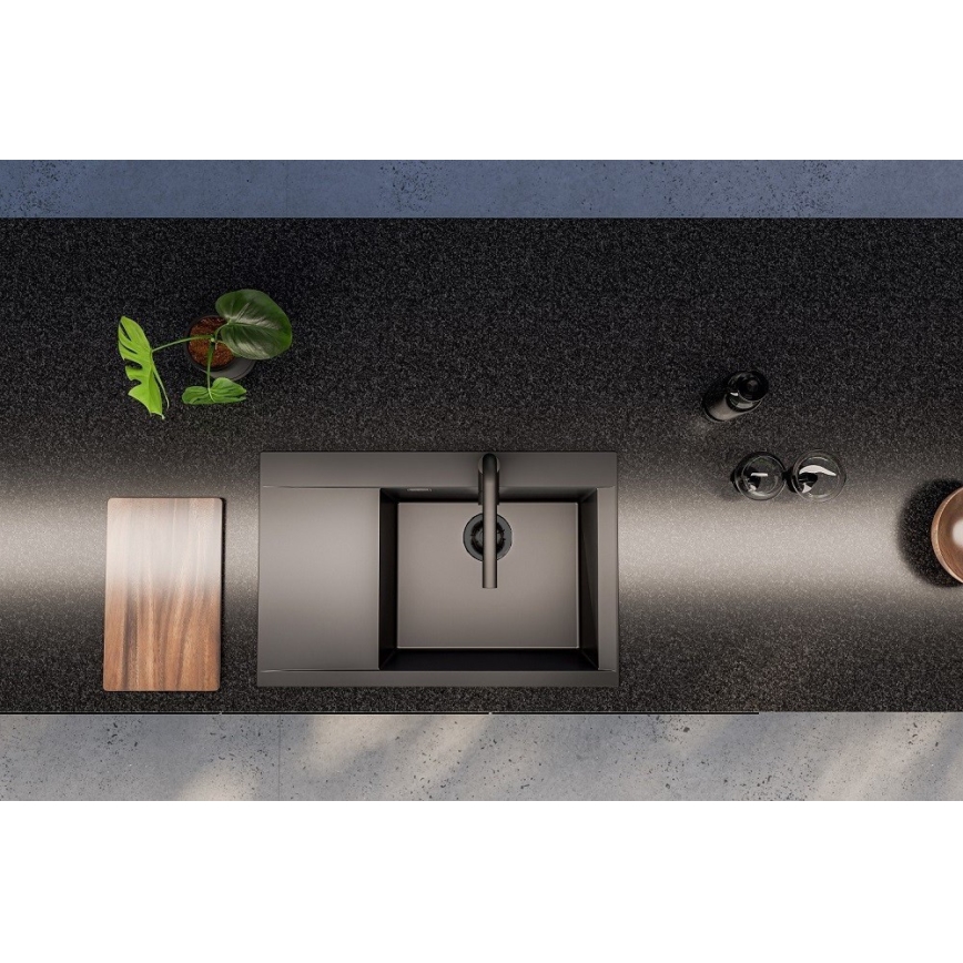 ALVEUS 1149504 - Keukenspoelbak PURE 79 x 51,5 cm granietcomposiet/zwart