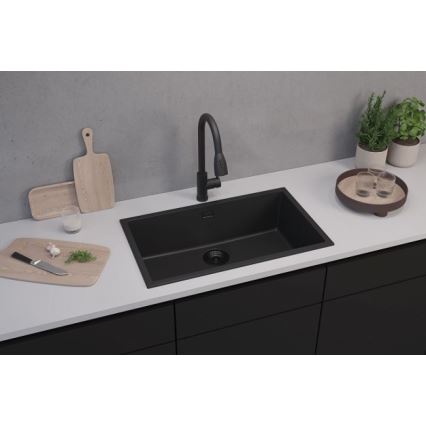 ALVEUS 1150064 - Évier de cuisine OMNI 75x45 cm granit/noir