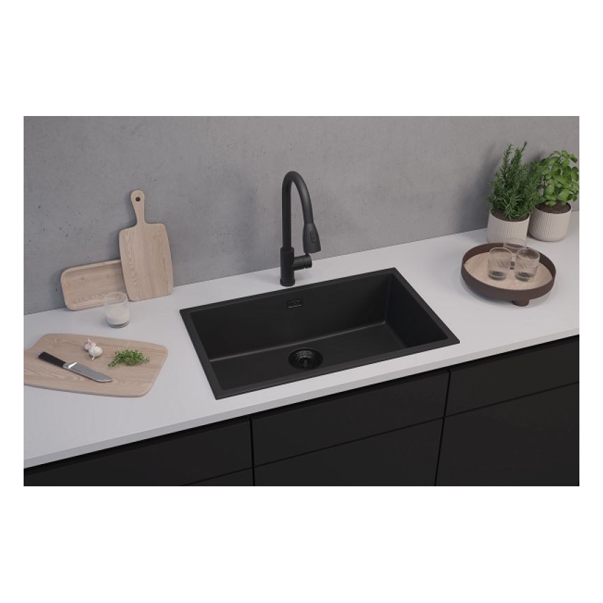 ALVEUS 1150064 - Évier de cuisine OMNI 75x45 cm granit/noir