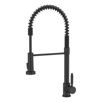 ALVEUS 1150887 - Robinet d'évier avec bras flexible avec pulvérisateur URBAN 47,1 cm noir