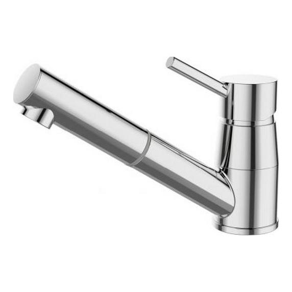 ALVEUS 1150888 - Robinet d'évier avec douchette extractible NANO 13,9 cm chrome brillant